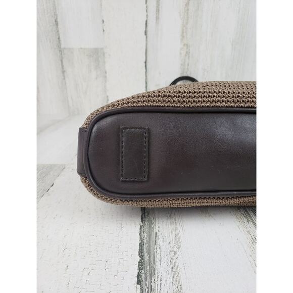The Sak Elliot Lucca Brown Crochet Shoulder Bag Women's Purse - Picture 10 of 12
